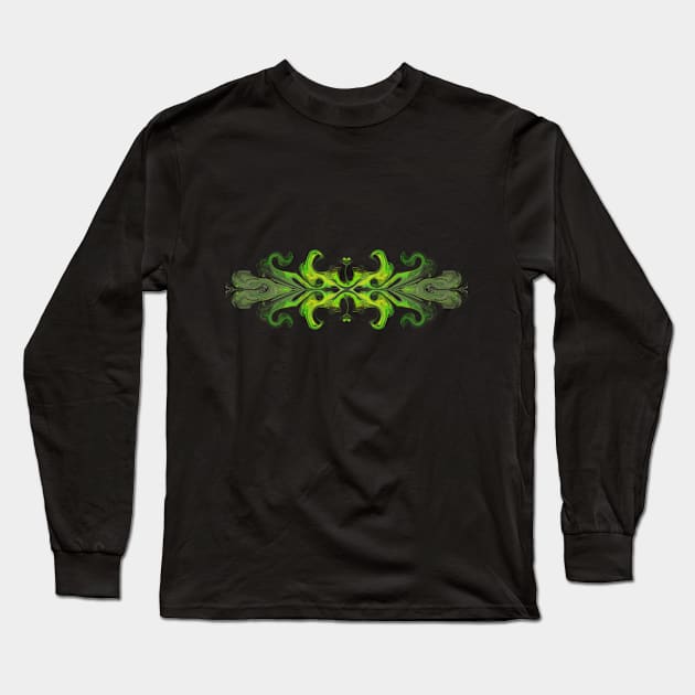 Carl Clarx Design - Green Barock Long Sleeve T-Shirt by Carl Clarx
